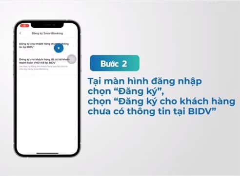 Chọn đăng ký cho khách hàng chưa có thông tin tại BIDV để bắt đầu mở tài khoản BIDV SmartBanking