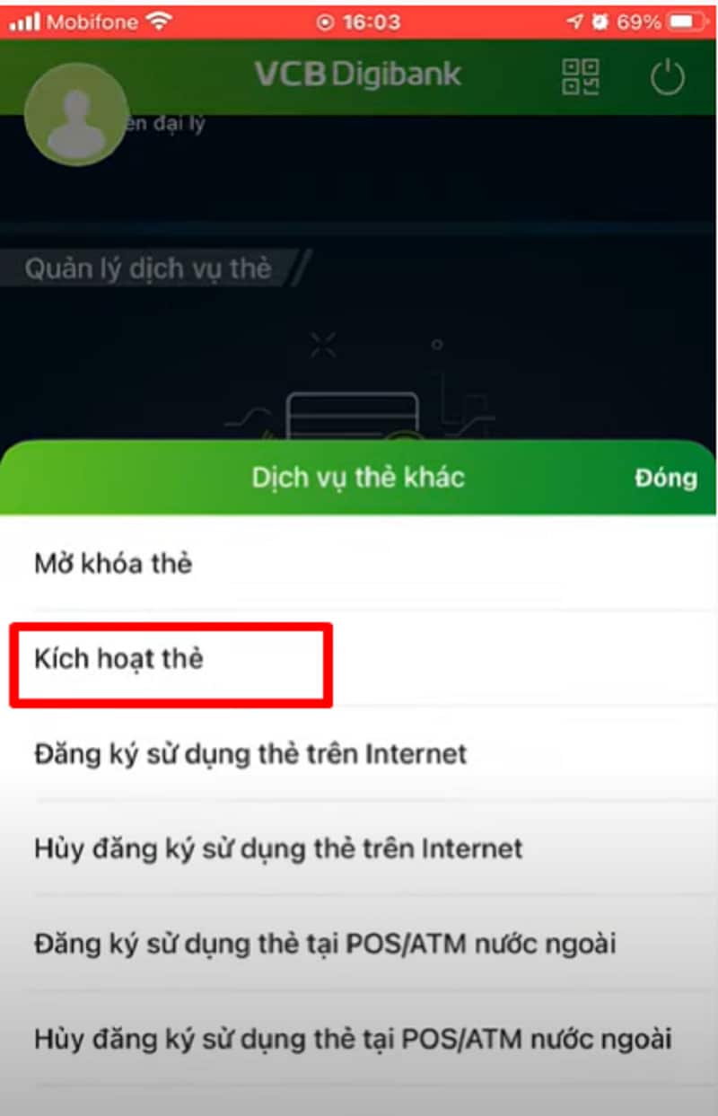 Cách kích thẻ Vietcombank bằng app đơn giản
