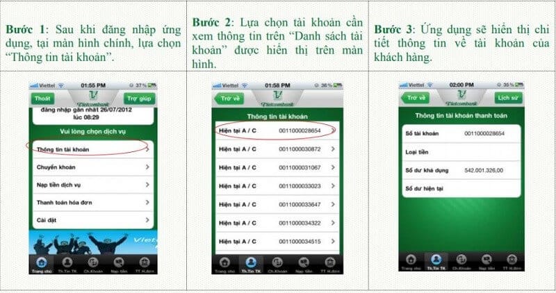 Cách thức kiểm tra số dư Vietcombank qua app VCB Digibank