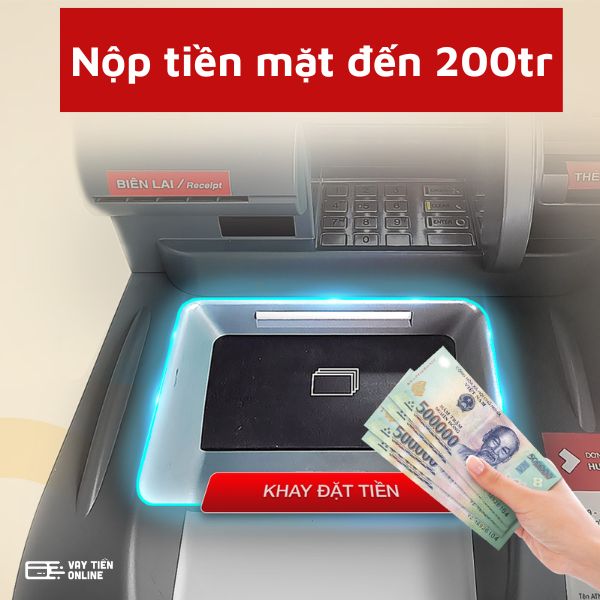 nộp tiền tại cây ATM Techcombank