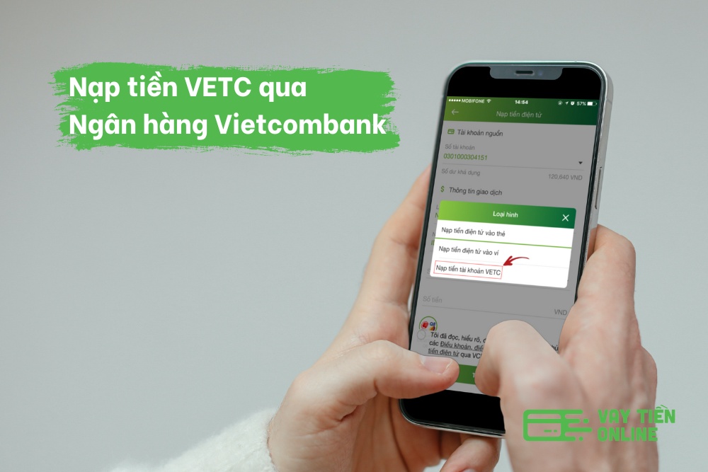 nạp tiền VETC qua Vietcombank