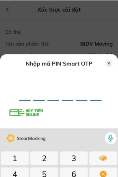 Nhập mã PIN và xác nhận giao dịch trên ứng dụng.