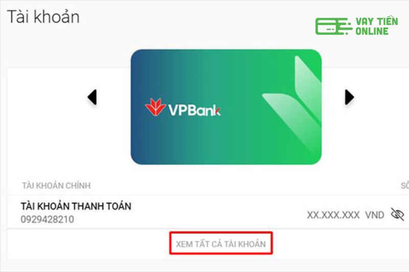 Chọn xem tất cả tài khoản nếu bạn muốn xem cả tài khoản phụ