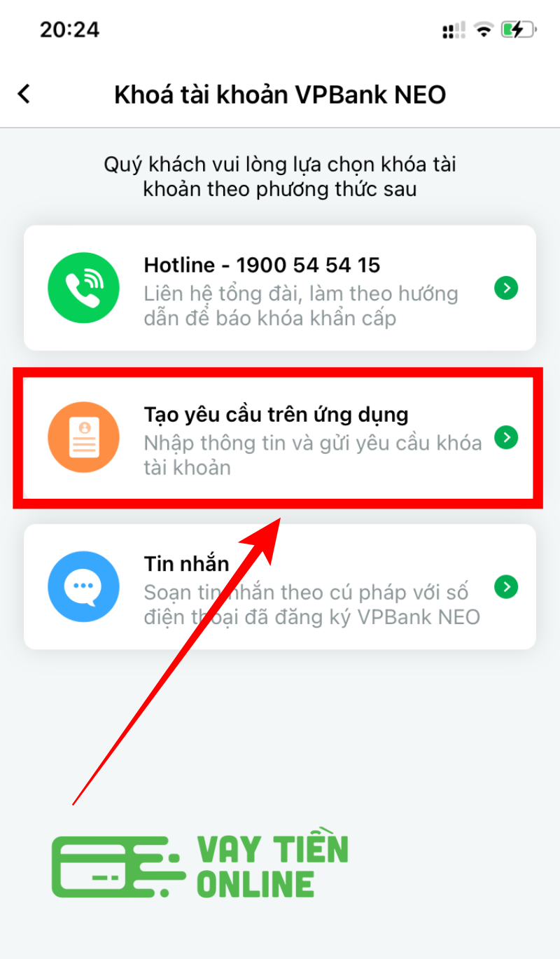 Cach khoa the tin dung VPBank qua app 3