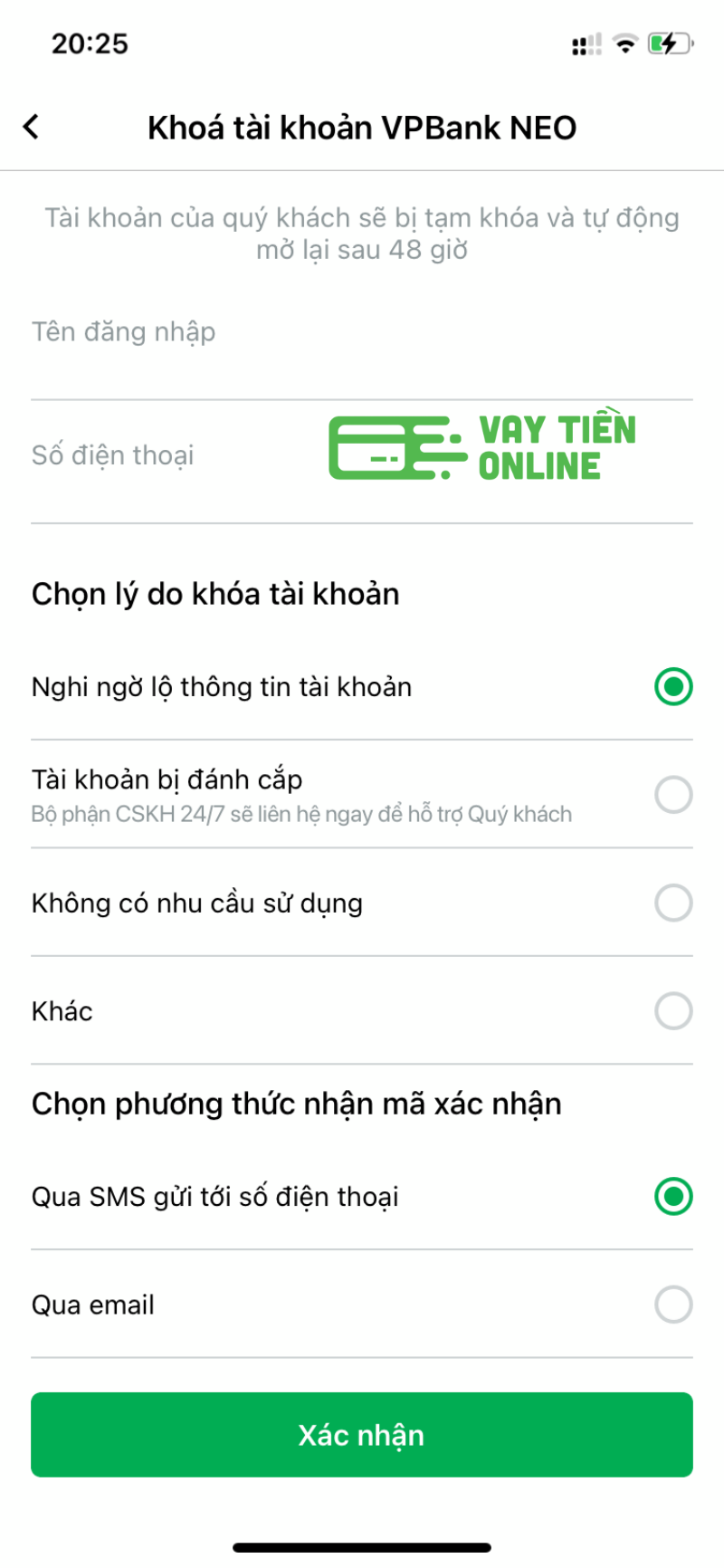 Cach khoa the tin dung VPBank qua app 4