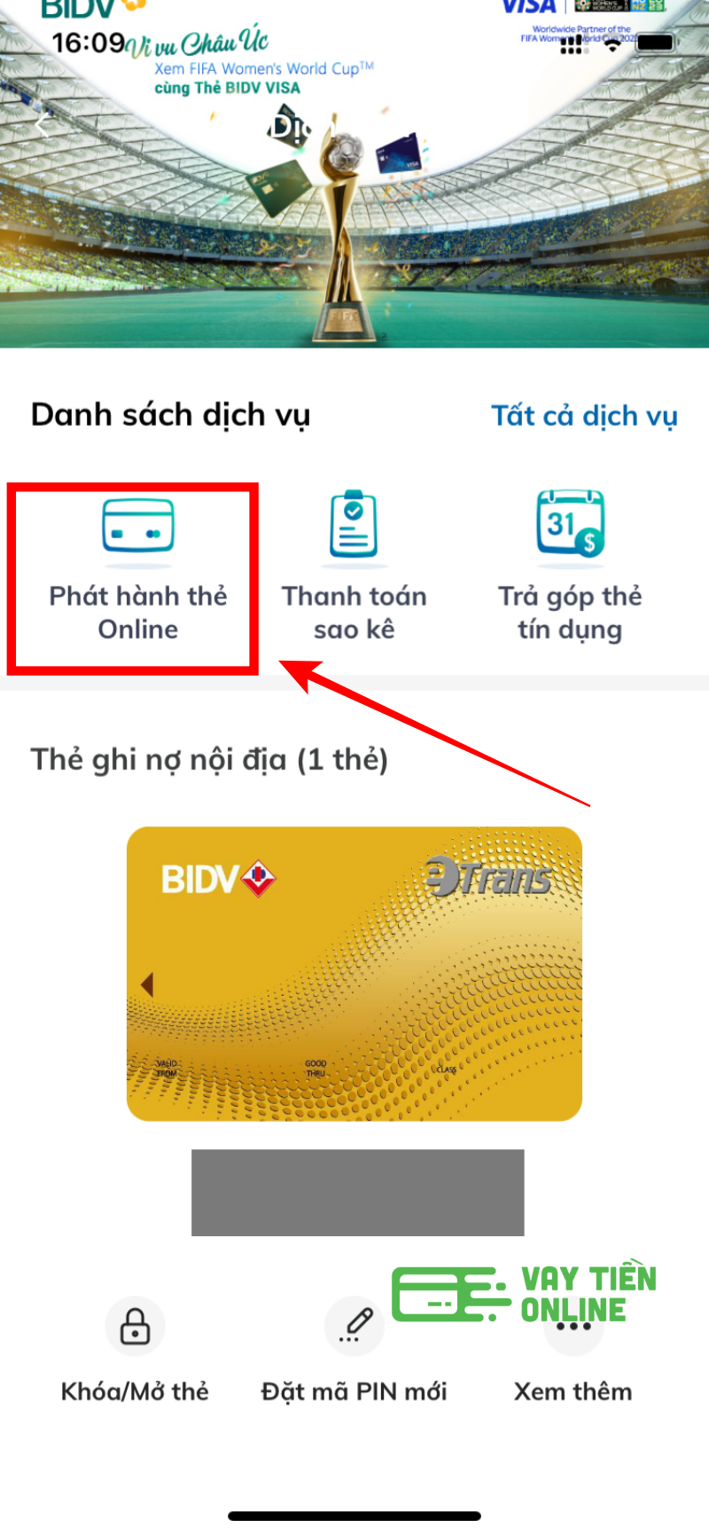 Hướng dẫn cách làm thẻ BIDV online miễn phí tại nhà 11 Lam the BIDV online qua app 2
