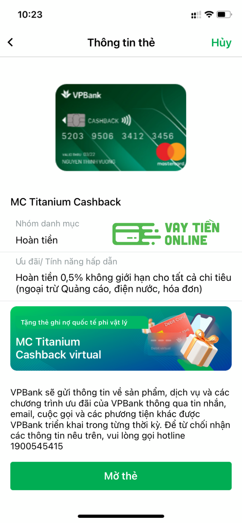 Mo the VPBank online qua app 5 1