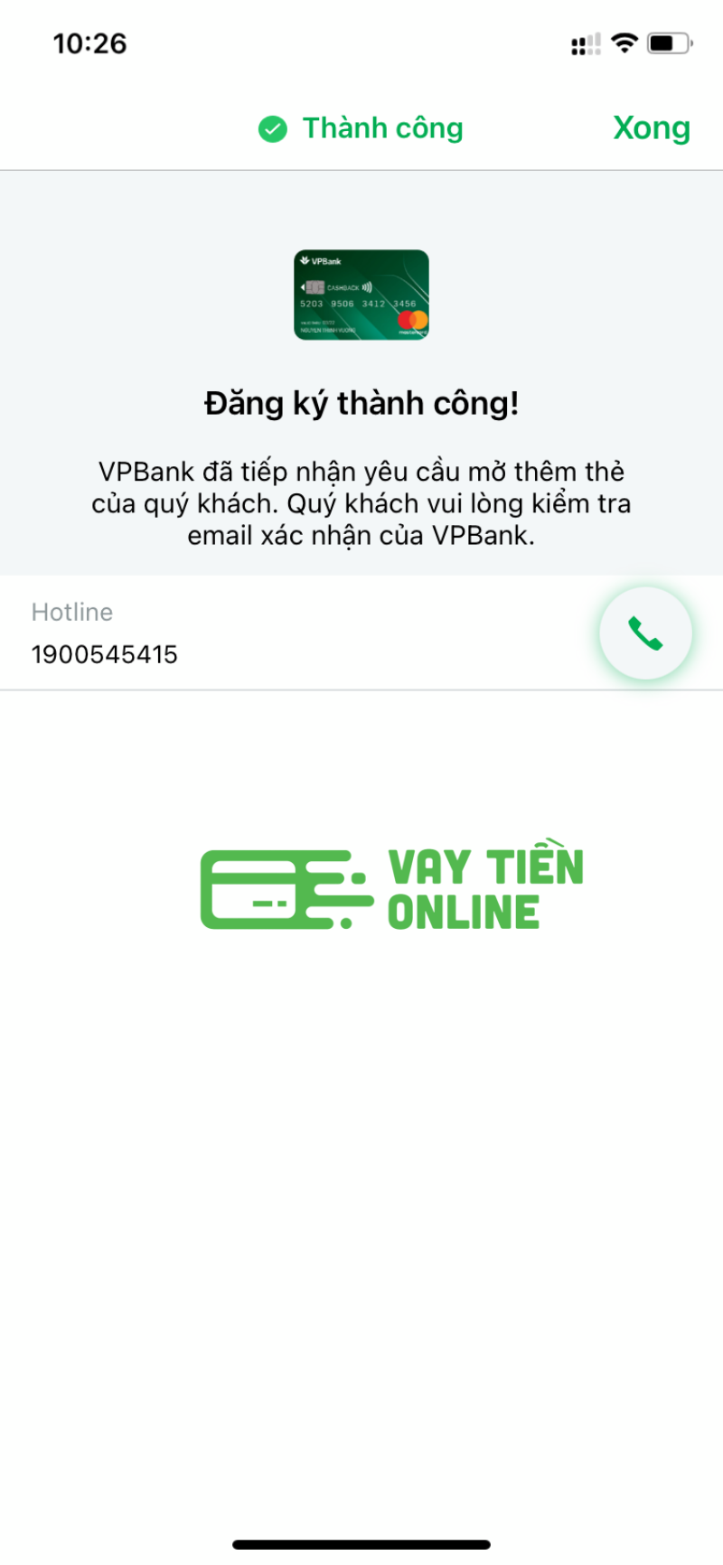 Mo the VPBank online qua app 6 1