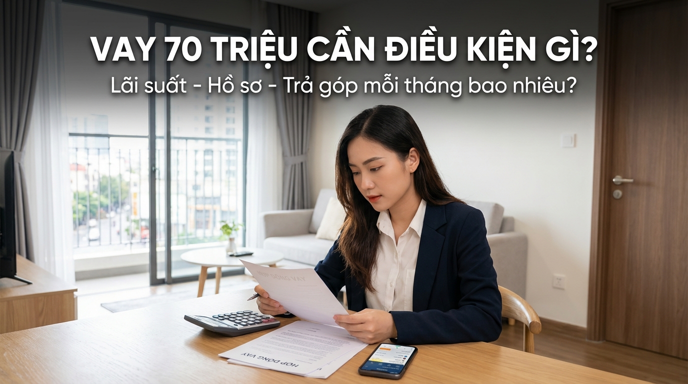 Vay 70 triệu trả góp